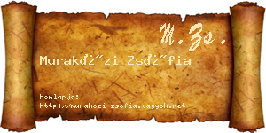 Muraközi Zsófia névjegykártya