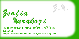 zsofia murakozi business card
